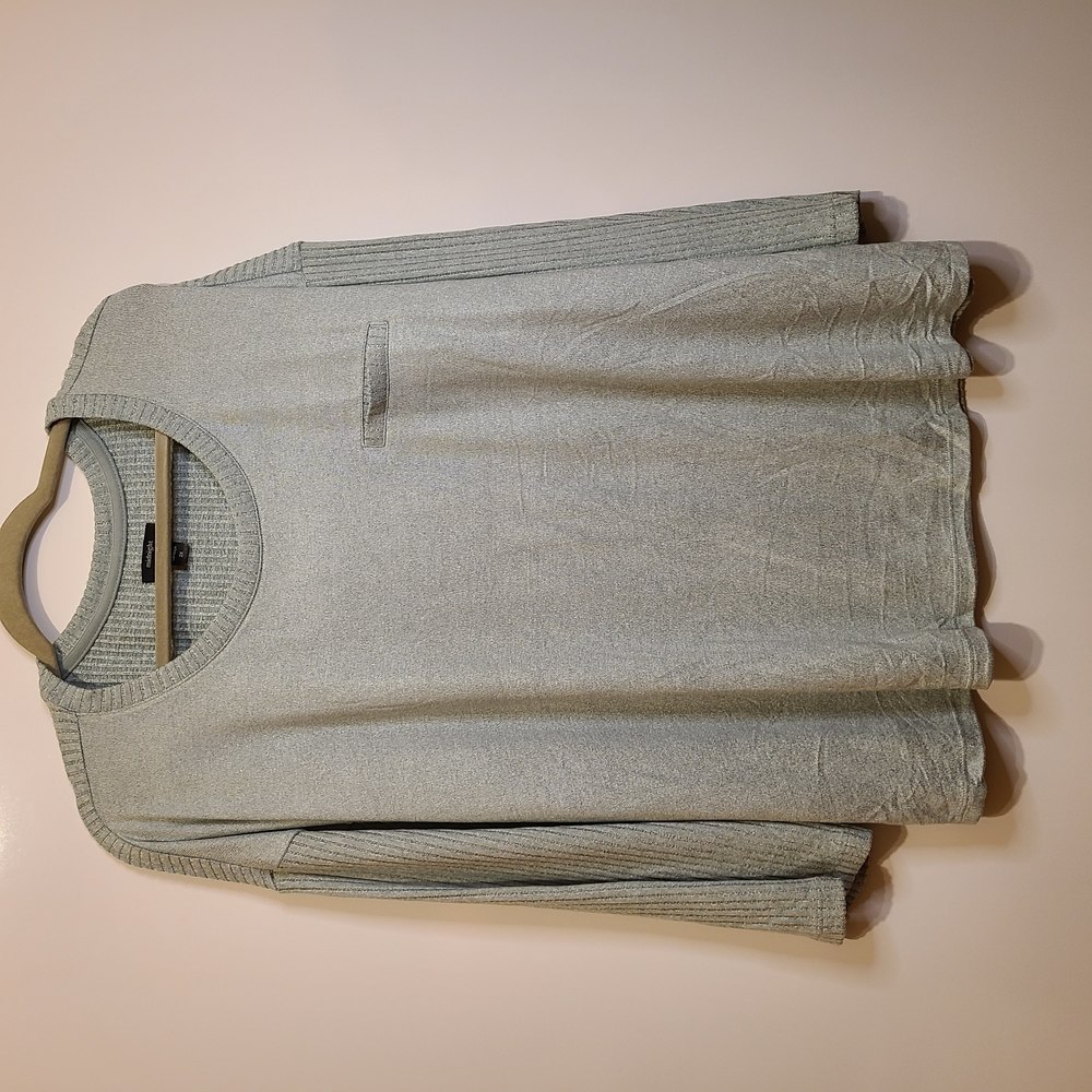 MIDNIGHT SUPER SOFT 3/4 SLEEVE TOP - 2X